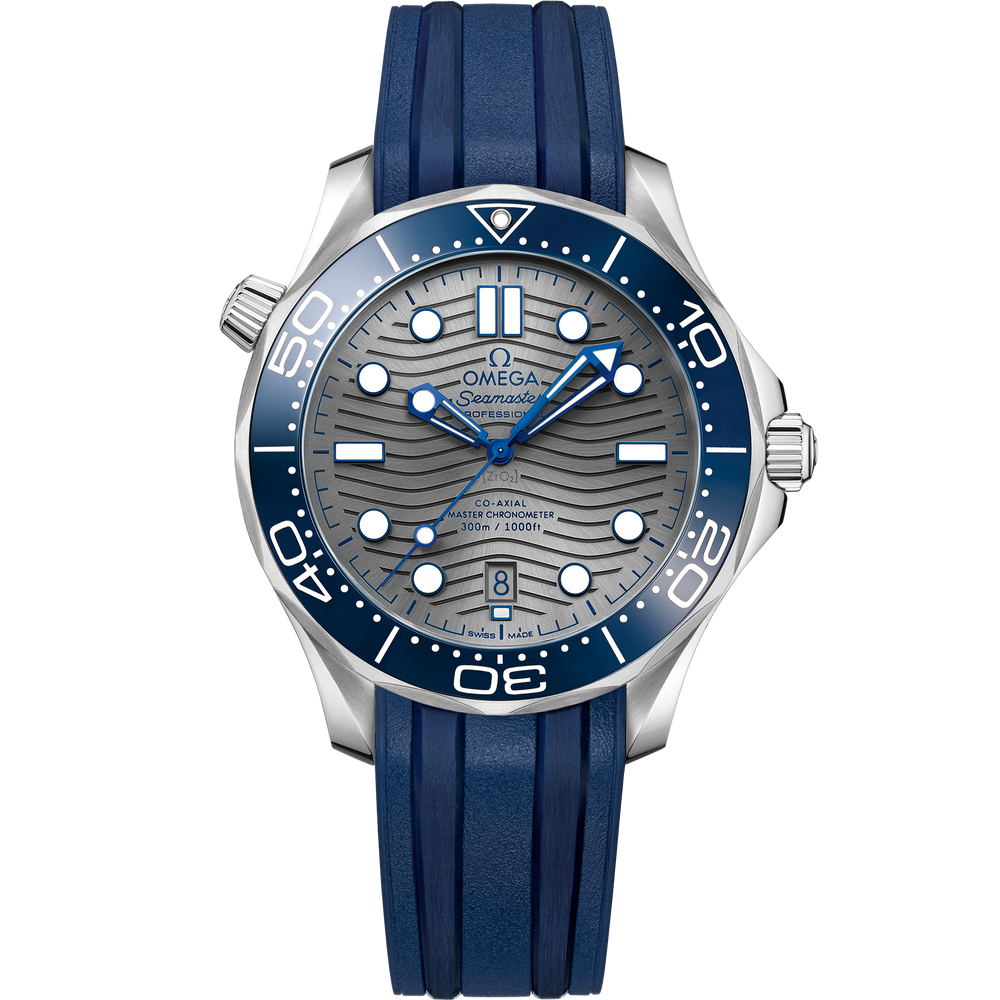 Omega Seamaster Diver 300M 42 mm steel on rubber strap