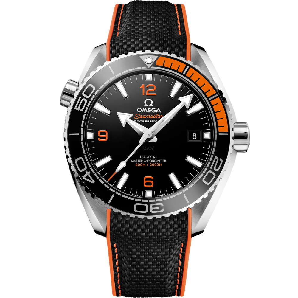 Omega Seamaster Planet Ocean 600M 43.5 mm steel on rubber strap