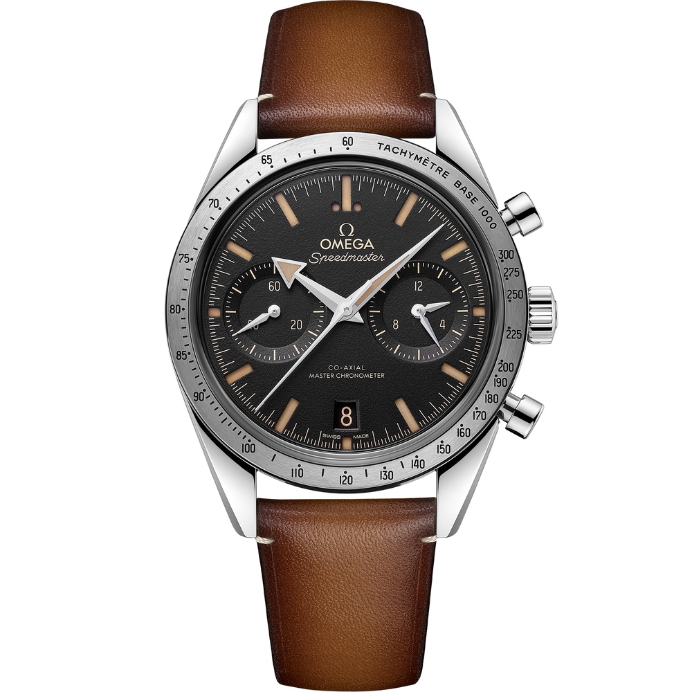 Omega Speedmaster '57 40.5 mm steel on leather strap