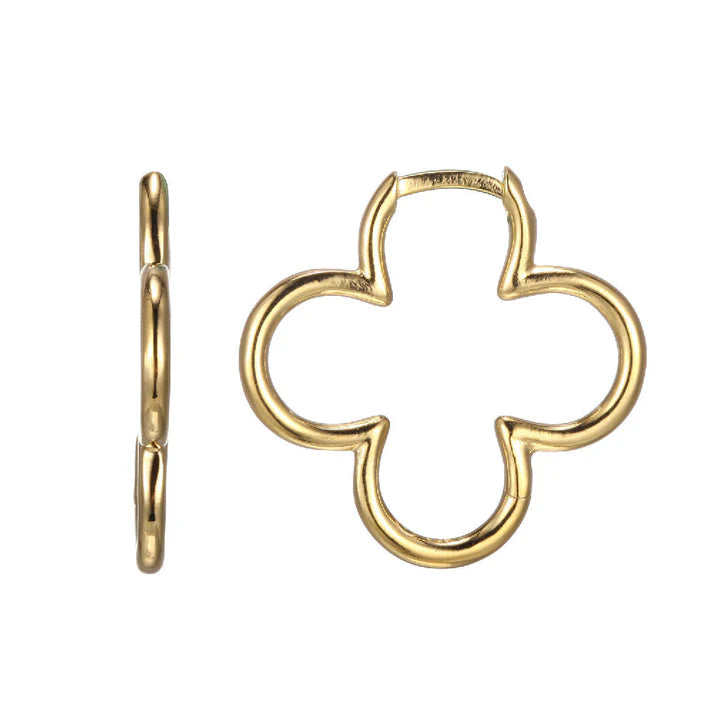 Charles Garnier Clover Shape Hoop Earrings