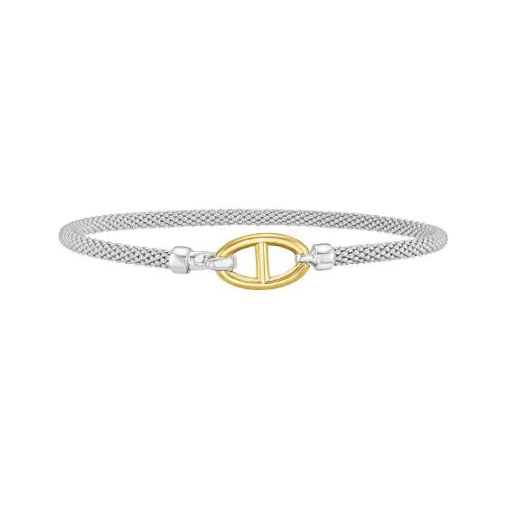 Phillip Gavriel Silver & 18K Prosecco Anchor Bangle