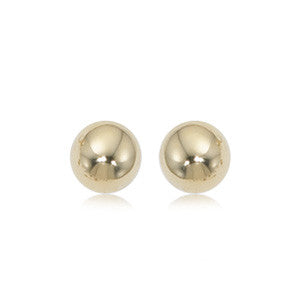 Yellow Gold Ball Stud Earrings