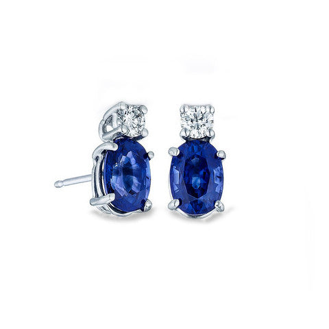 Sapphire and Diamond Earrings