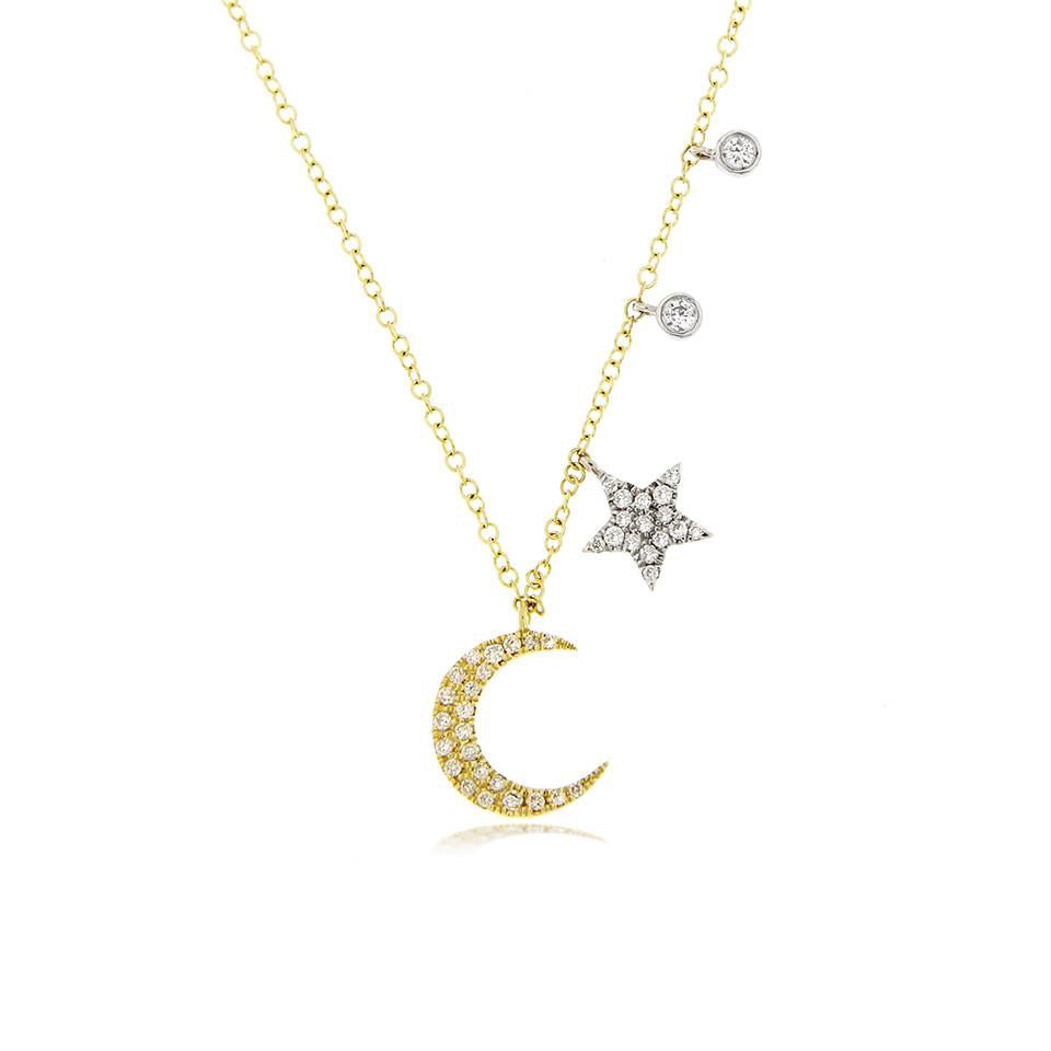 Meira T Moon and Star Necklace