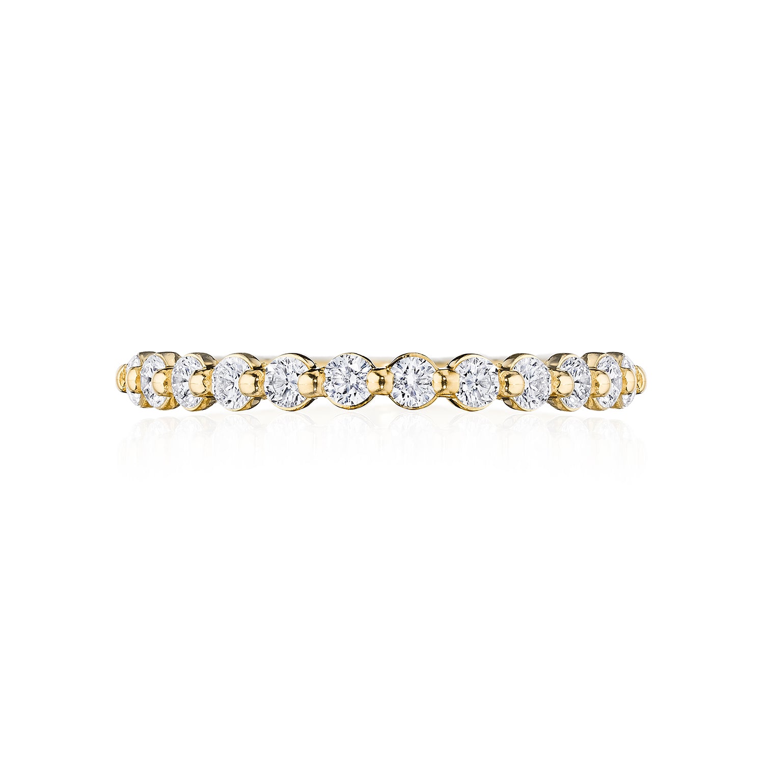 TACORI Yellow Gold Sculpted Crescent Diamond Wedding Band