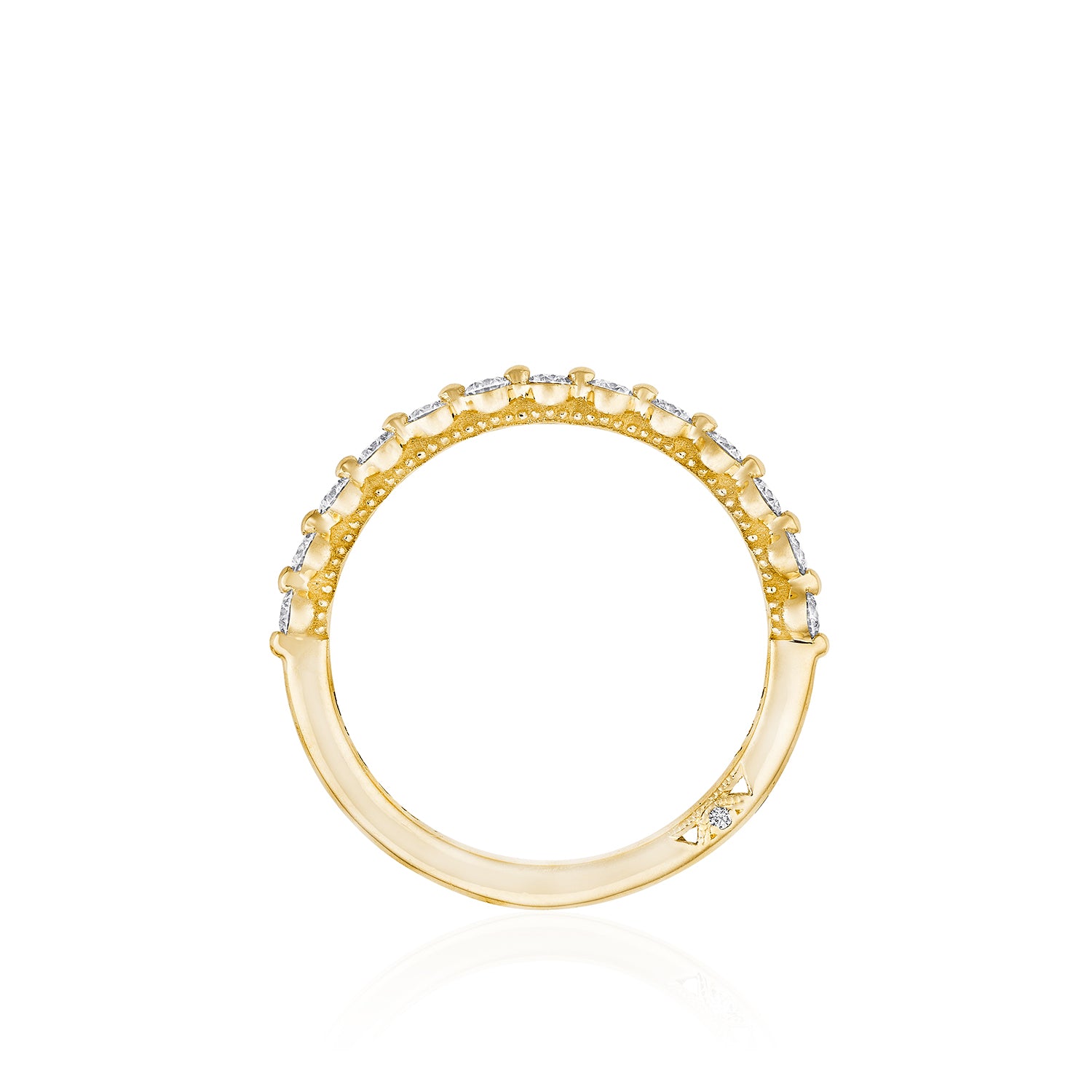 TACORI Yellow Gold Sculpted Crescent Diamond Wedding Band