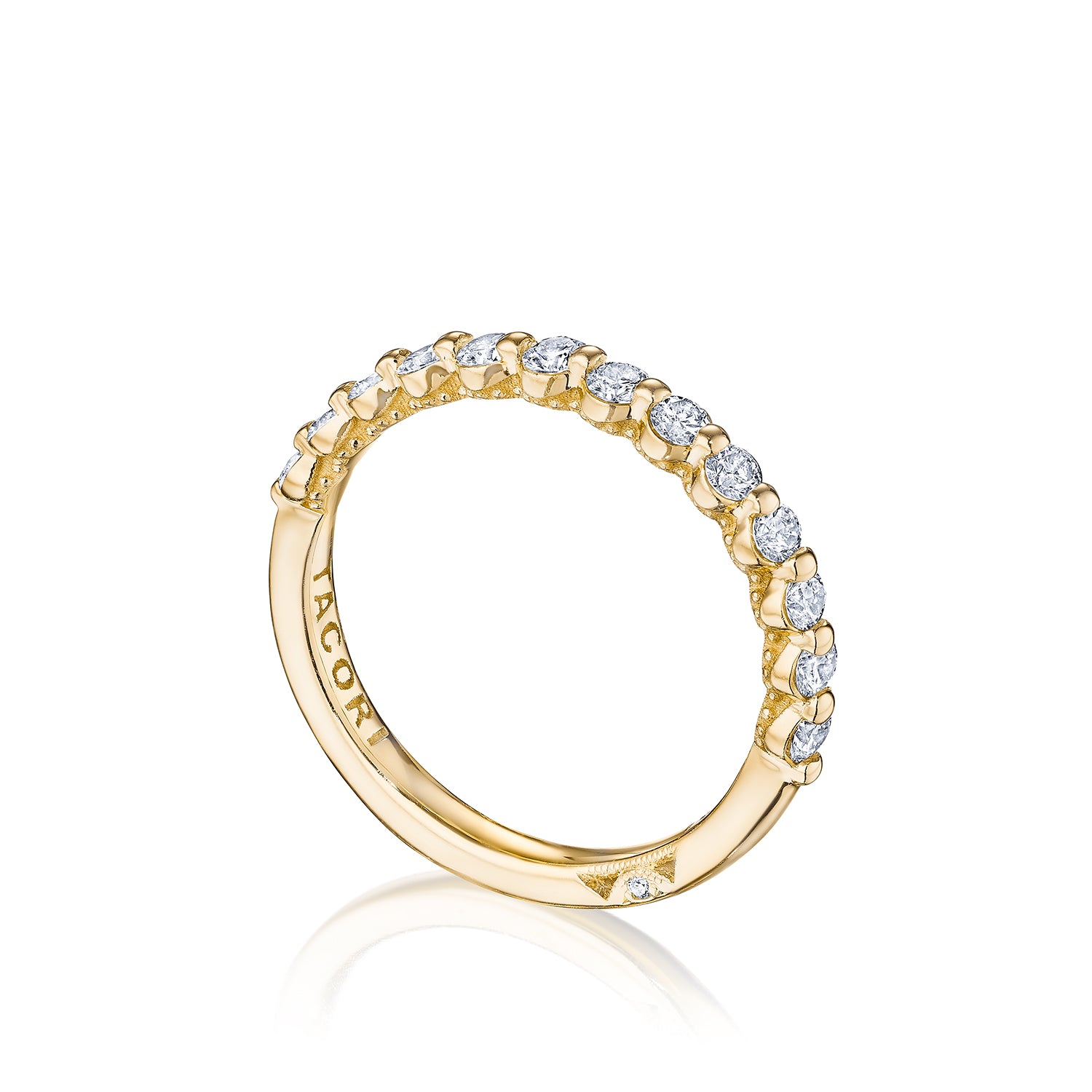 TACORI Yellow Gold Sculpted Crescent Diamond Wedding Band