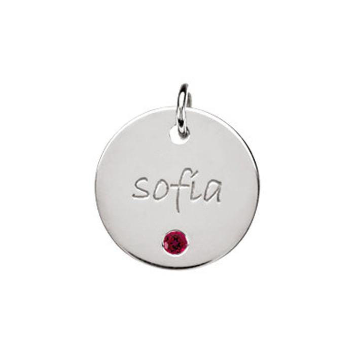 Personalized Birthstone Pendant