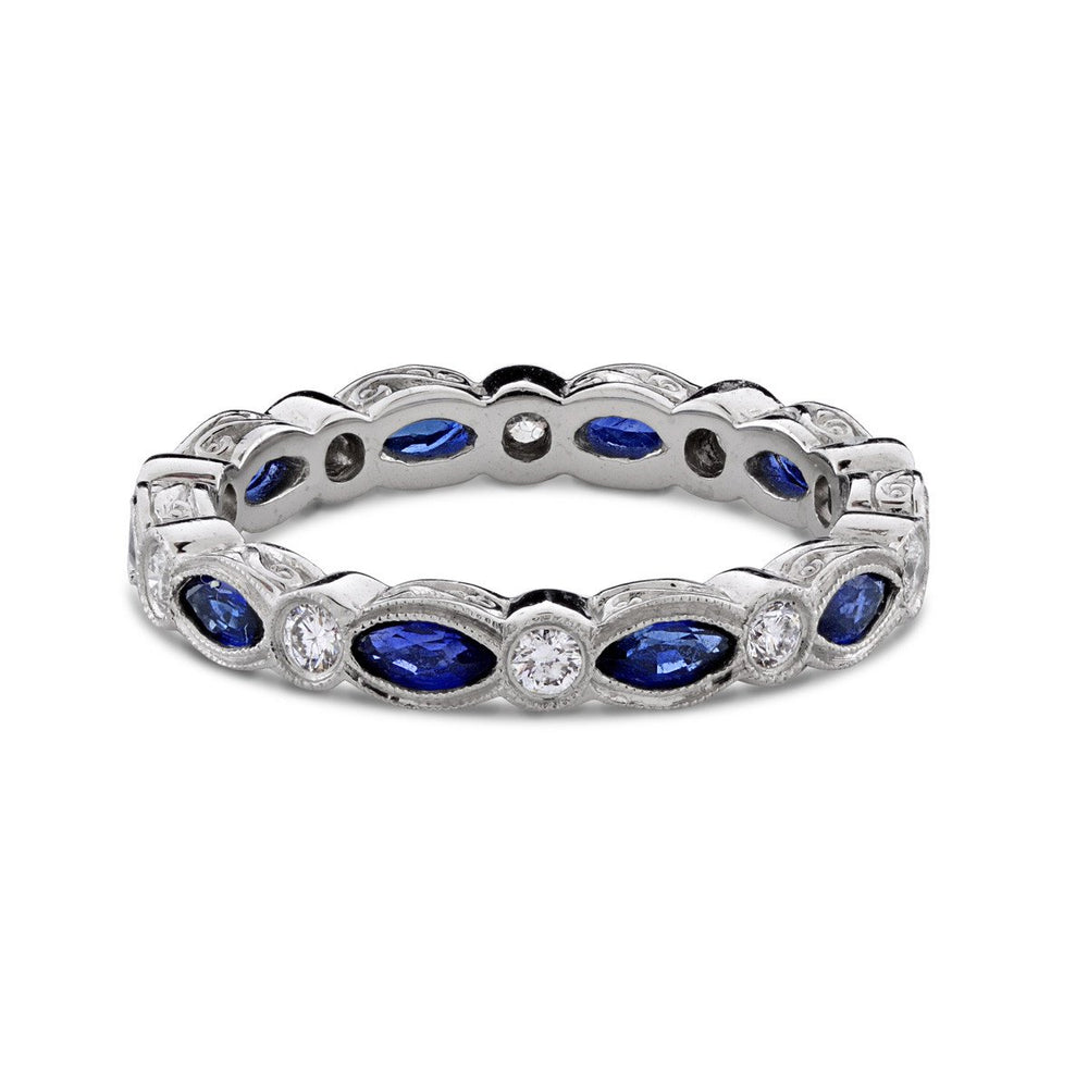 Saturn Jewels Sapphire & Diamond Eternity Band