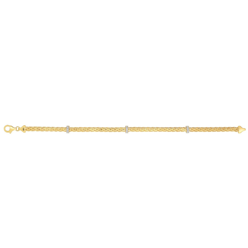 Phillip Gavriel Woven Diamond Station Bracelet