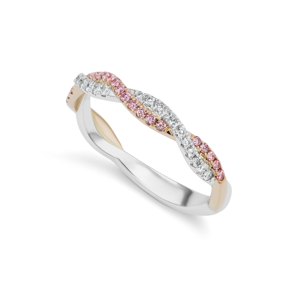 Barmakian Pink Diamond Braided Band