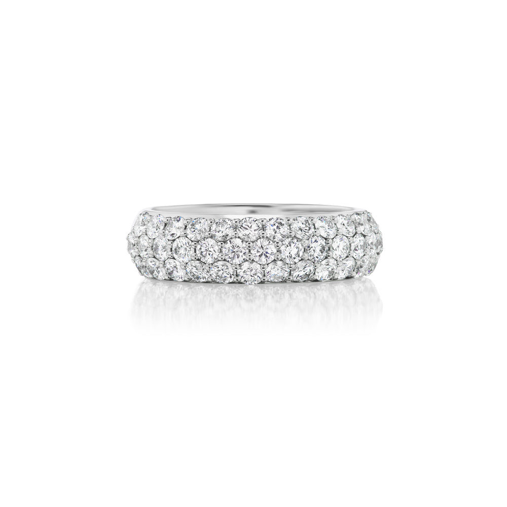 Barmakian Three Row Wide Diamond Band