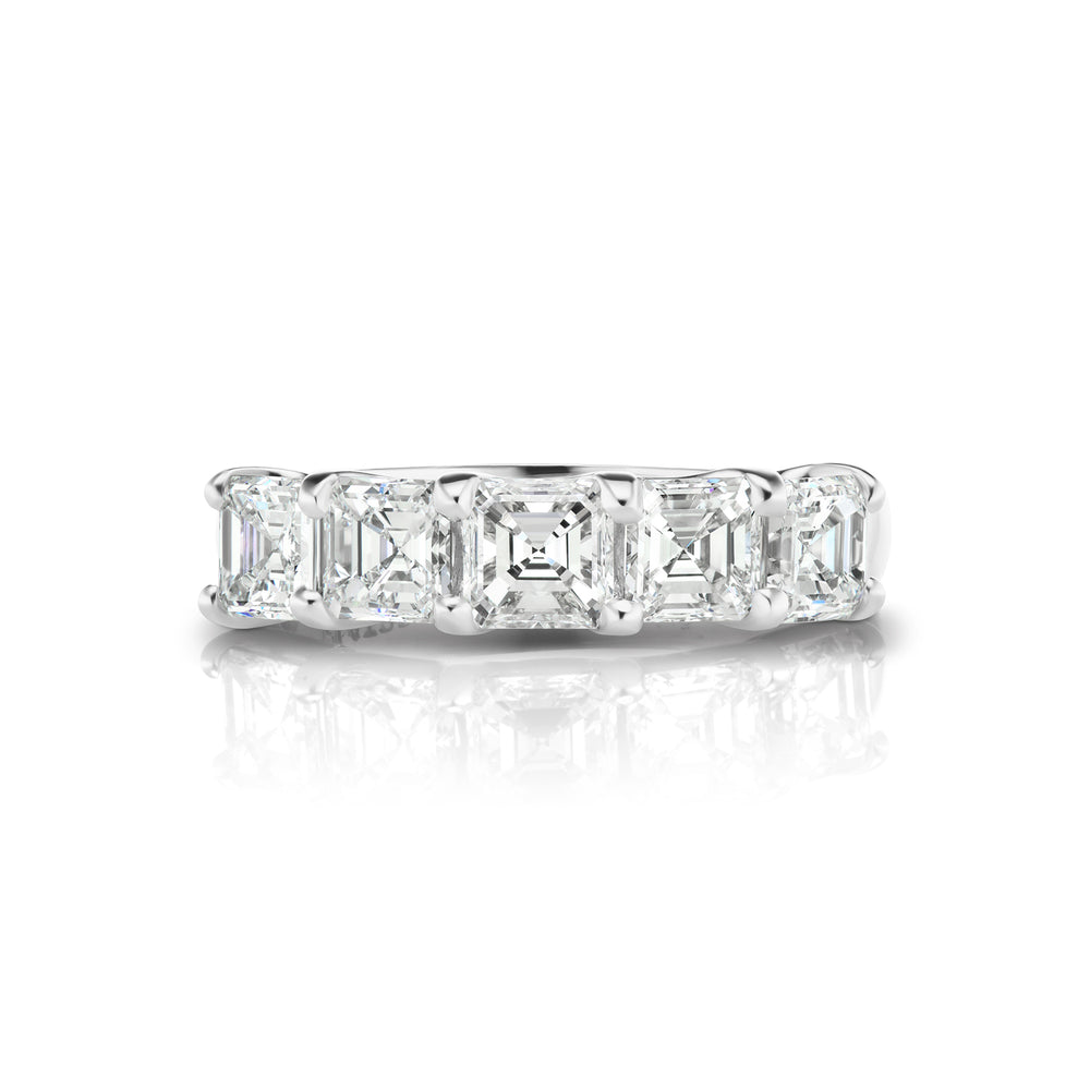 Barmakian Asscher Cut Diamond Band