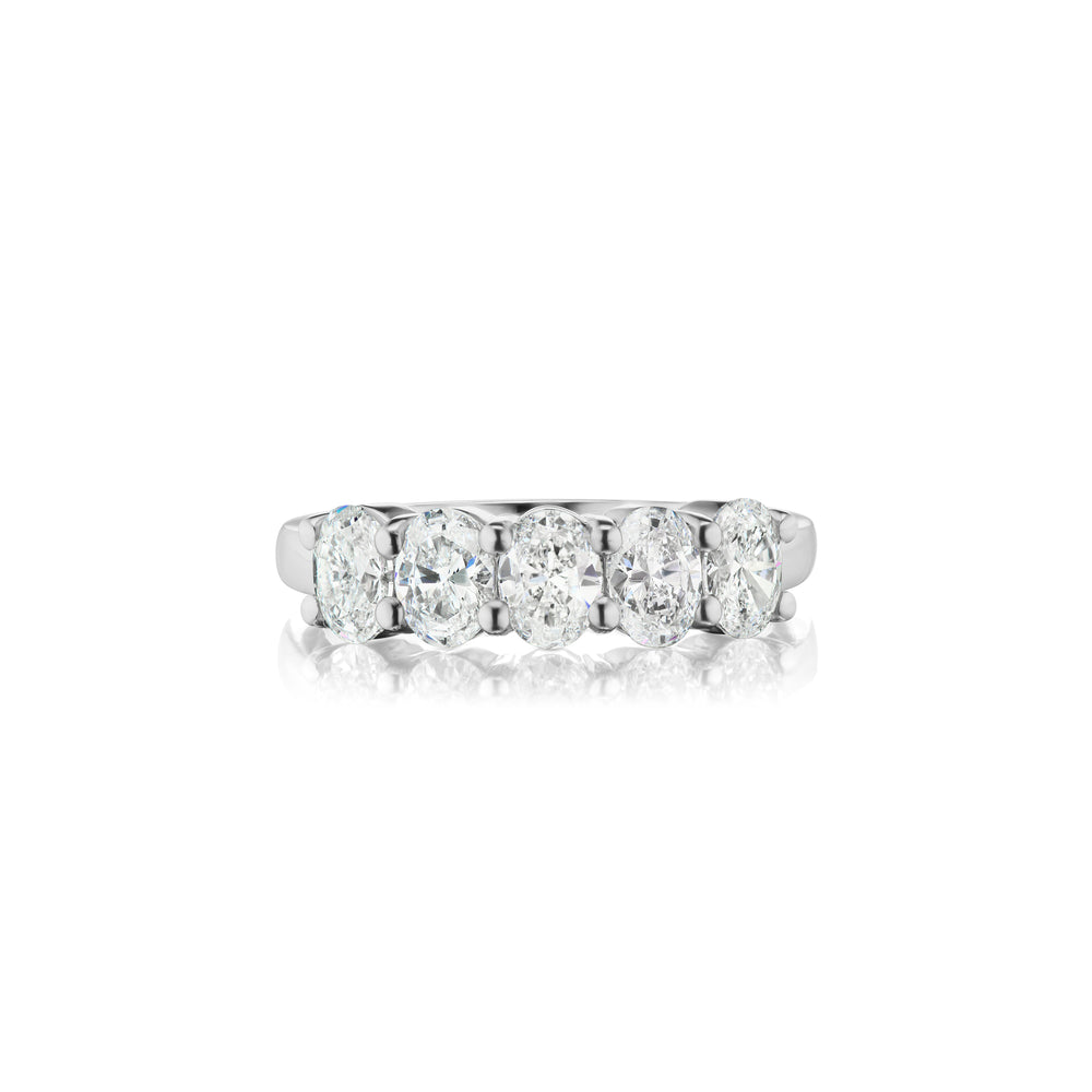 Barmakian Oval Cut Diamond Band