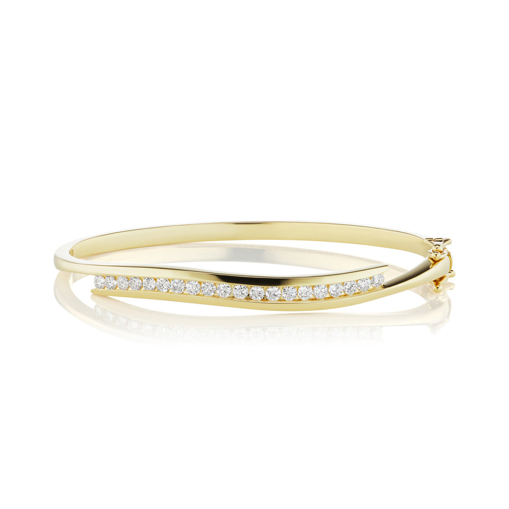 Barmakian Diamond Wave Bangle