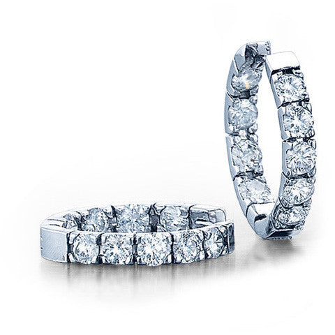 Diamond Hoop Earrings