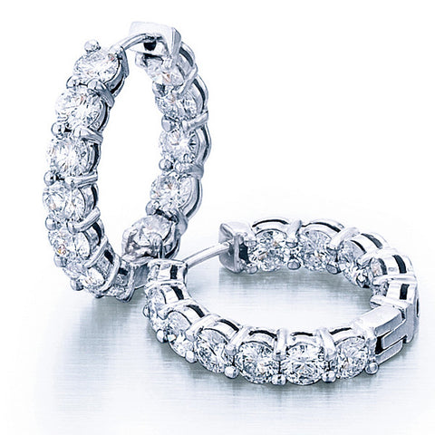 Diamond Hoop Earrings