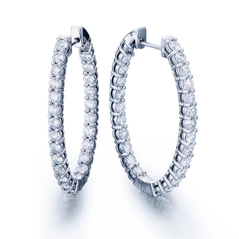 Diamond Hoop Earrings