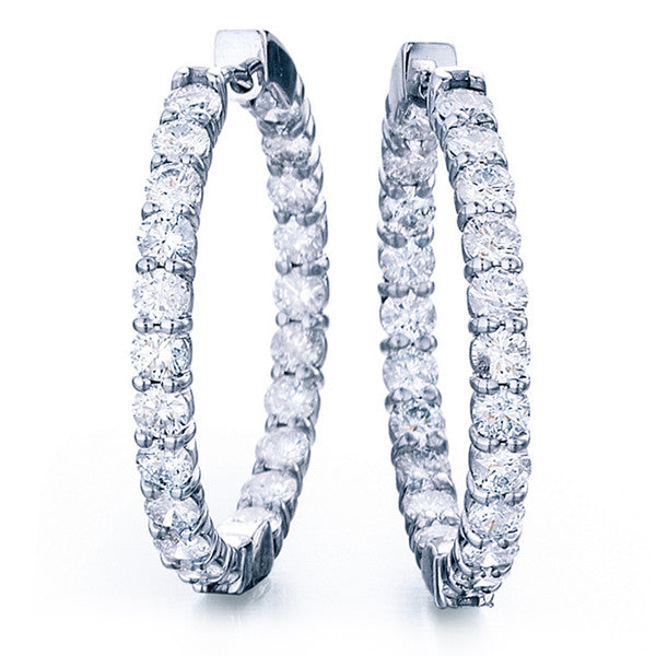 Diamond Hoop Earrings