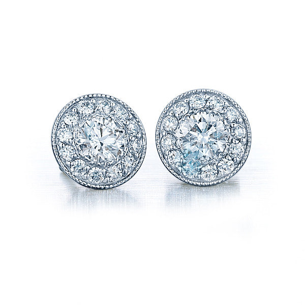 Diamond Halo Earrings