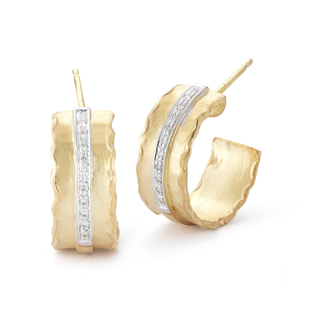 I. Reiss Diamond Hoop Earrings