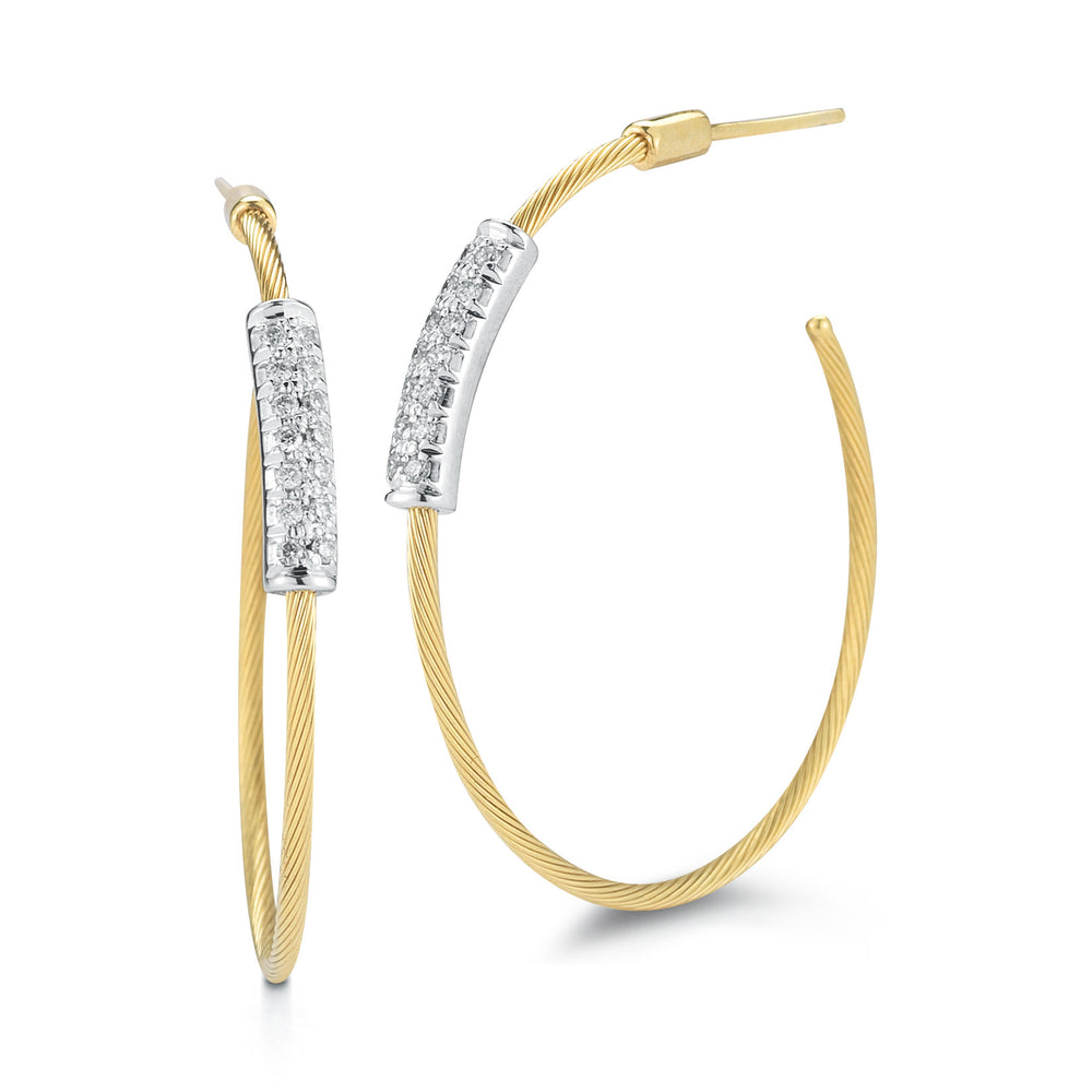 I. Reiss Diamond Hoop Earrings