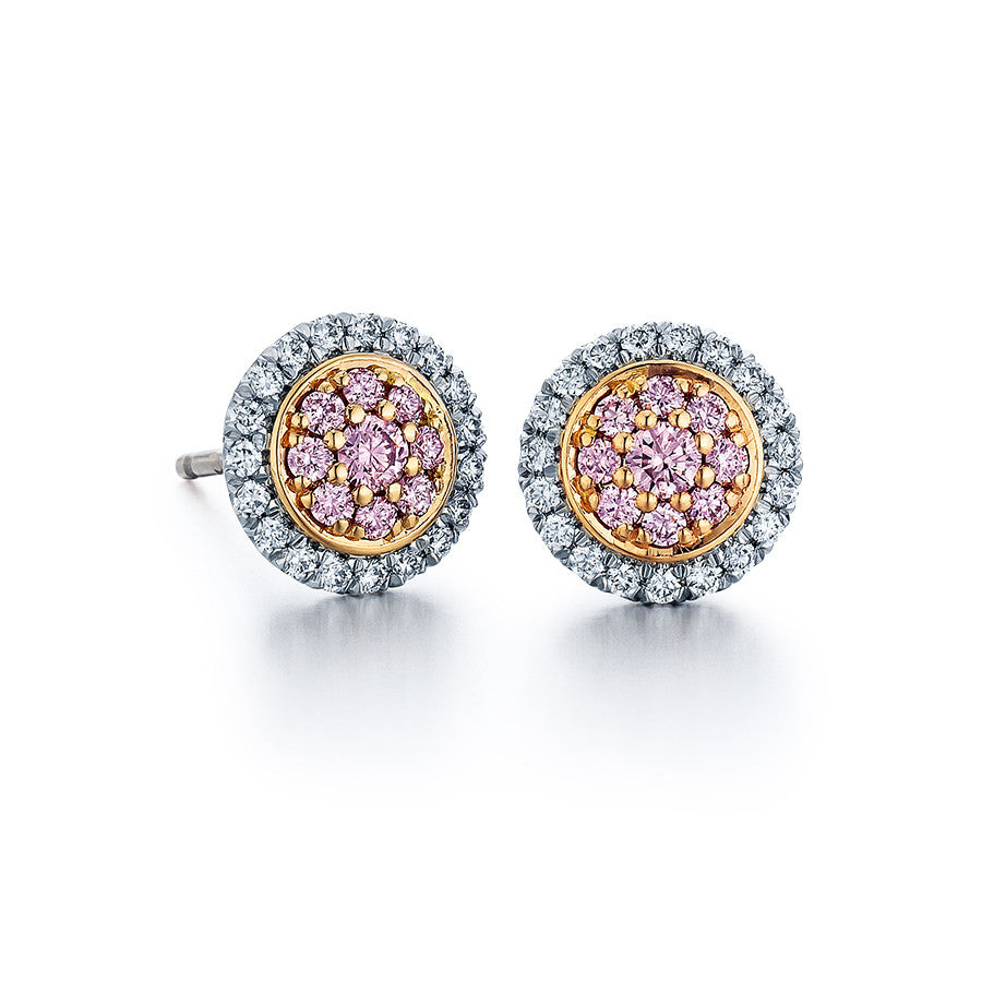 Argyle Pink Diamond Halo Stud Earrings