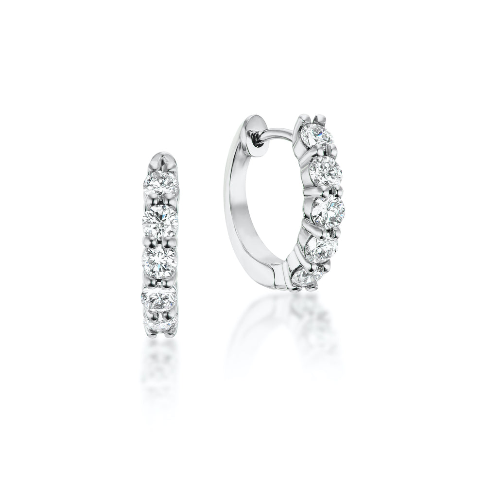 Barmakian Diamond Hoop Earrings