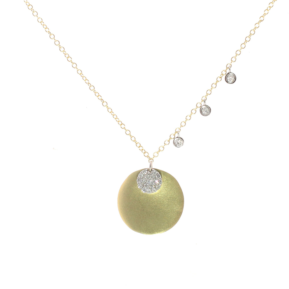 Meira T Diamond Disc Necklace