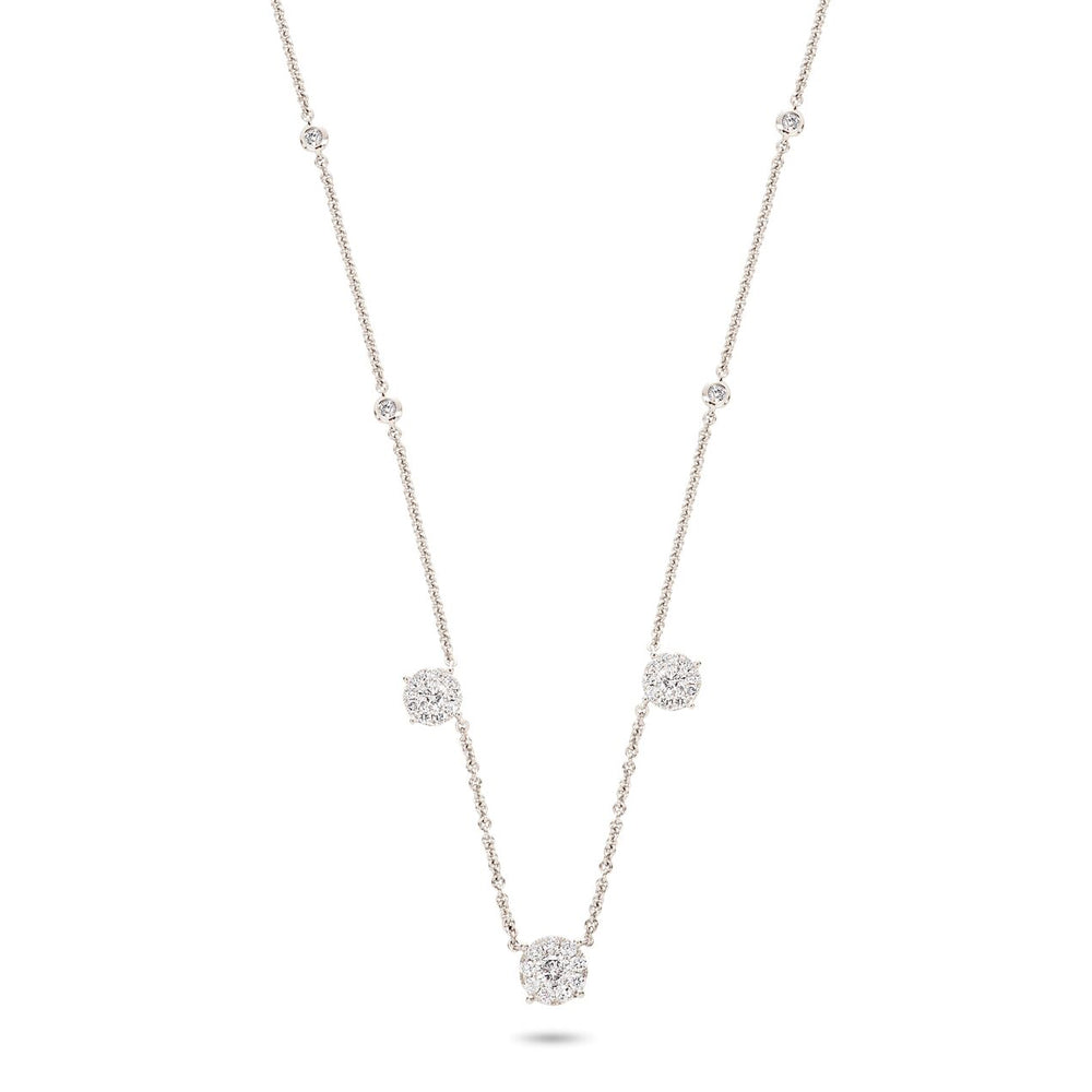 Diamond Cluster Station Necklace