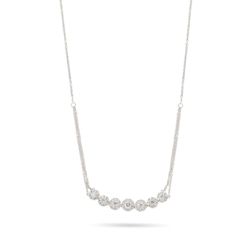 Diamond Cluster Station Necklace