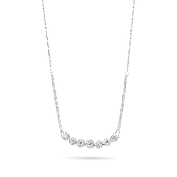 Diamond Cluster Station Necklace