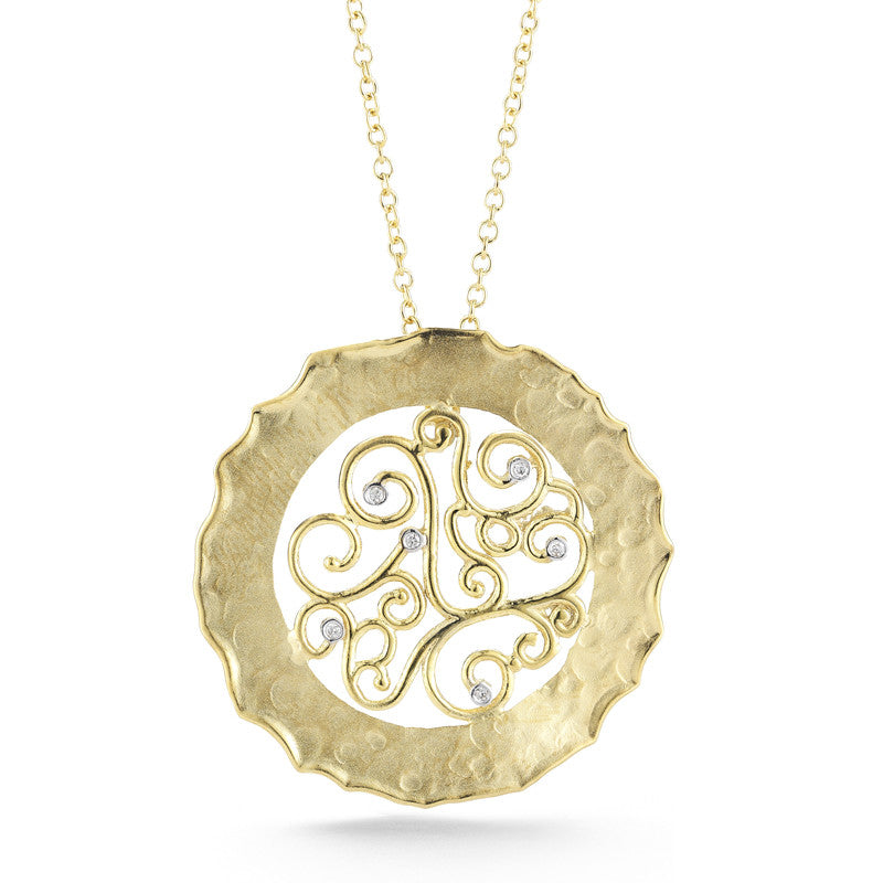 I. Reiss Diamond Filigree Pendant