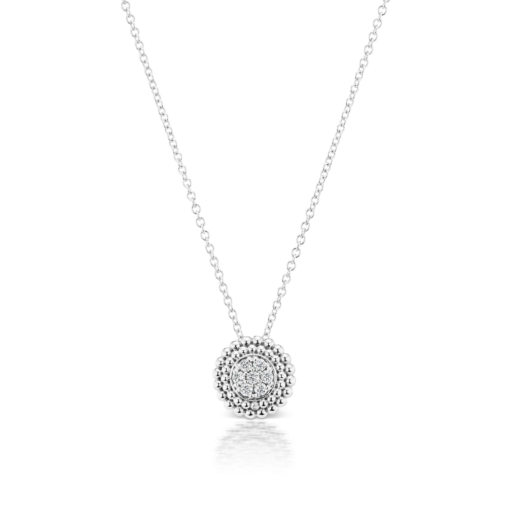 Pave Set Diamond Cluster Pendant