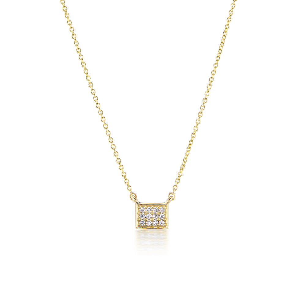 Dainty Barmakian Square Diamond Pendant