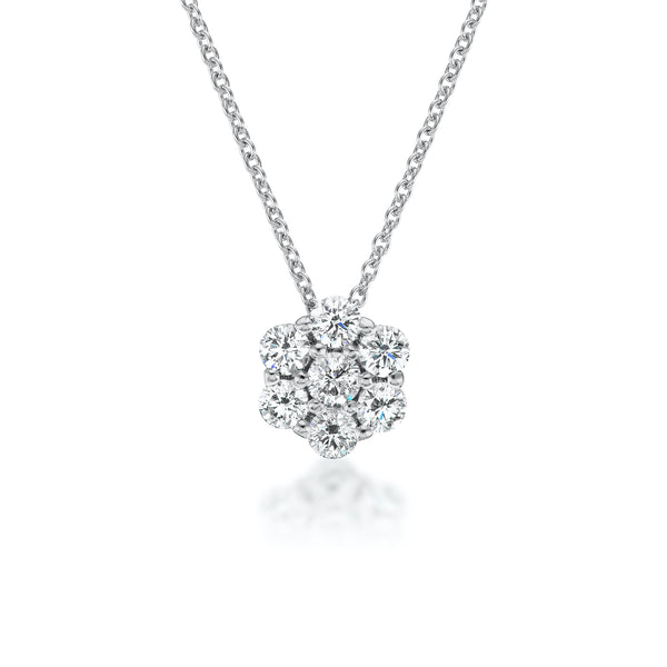 Reverie Cushion Diamond Cluster Necklace | Designer Fine Jewelry by Sara  Weinstock