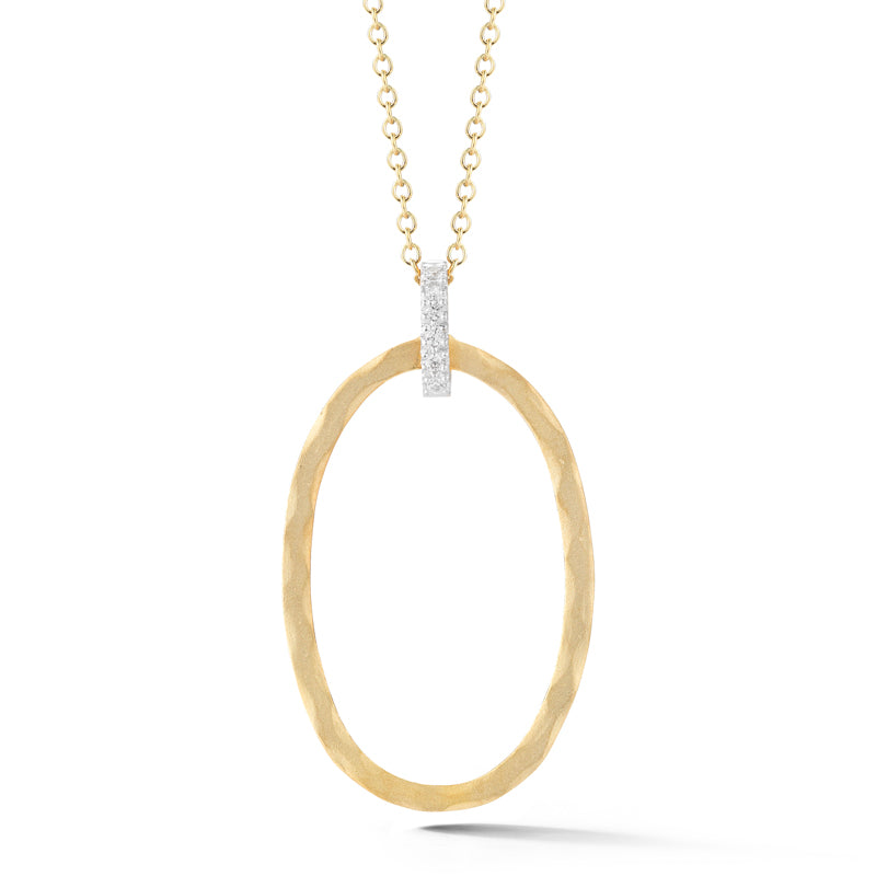 I. Reiss Open Oval Diamond Pendant