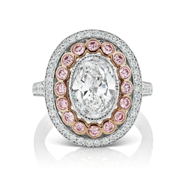 Fancy Pink Diamond Three Stone Engagement Ring - King Jewelers | Jewelry  Store Nashville