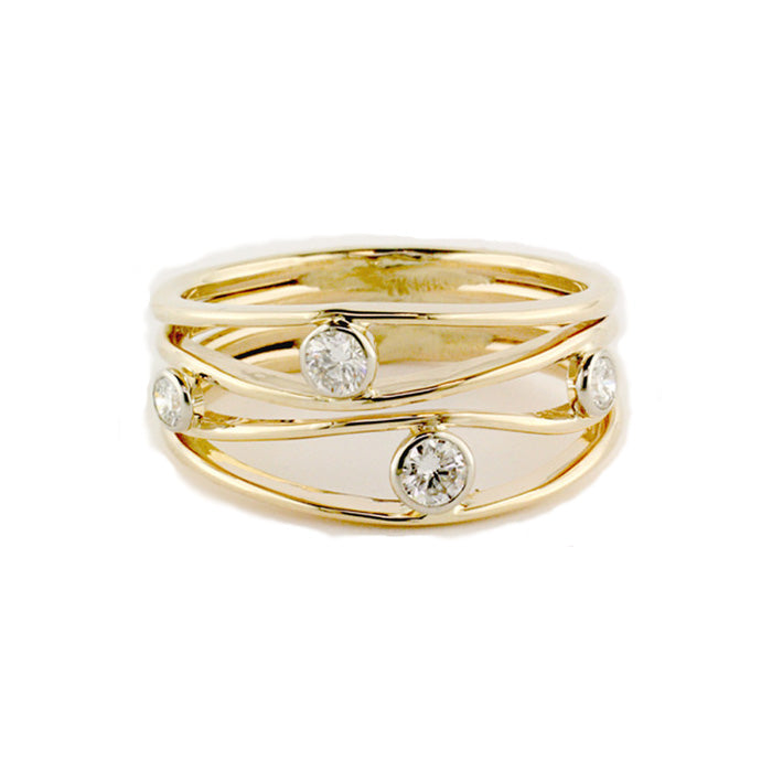 Tom Kruskal River Stones Diamond Ring