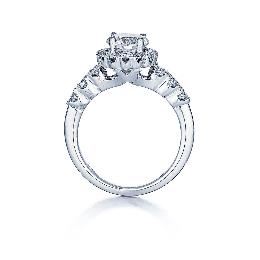 Barmakian Diamond Halo Engagement Ring