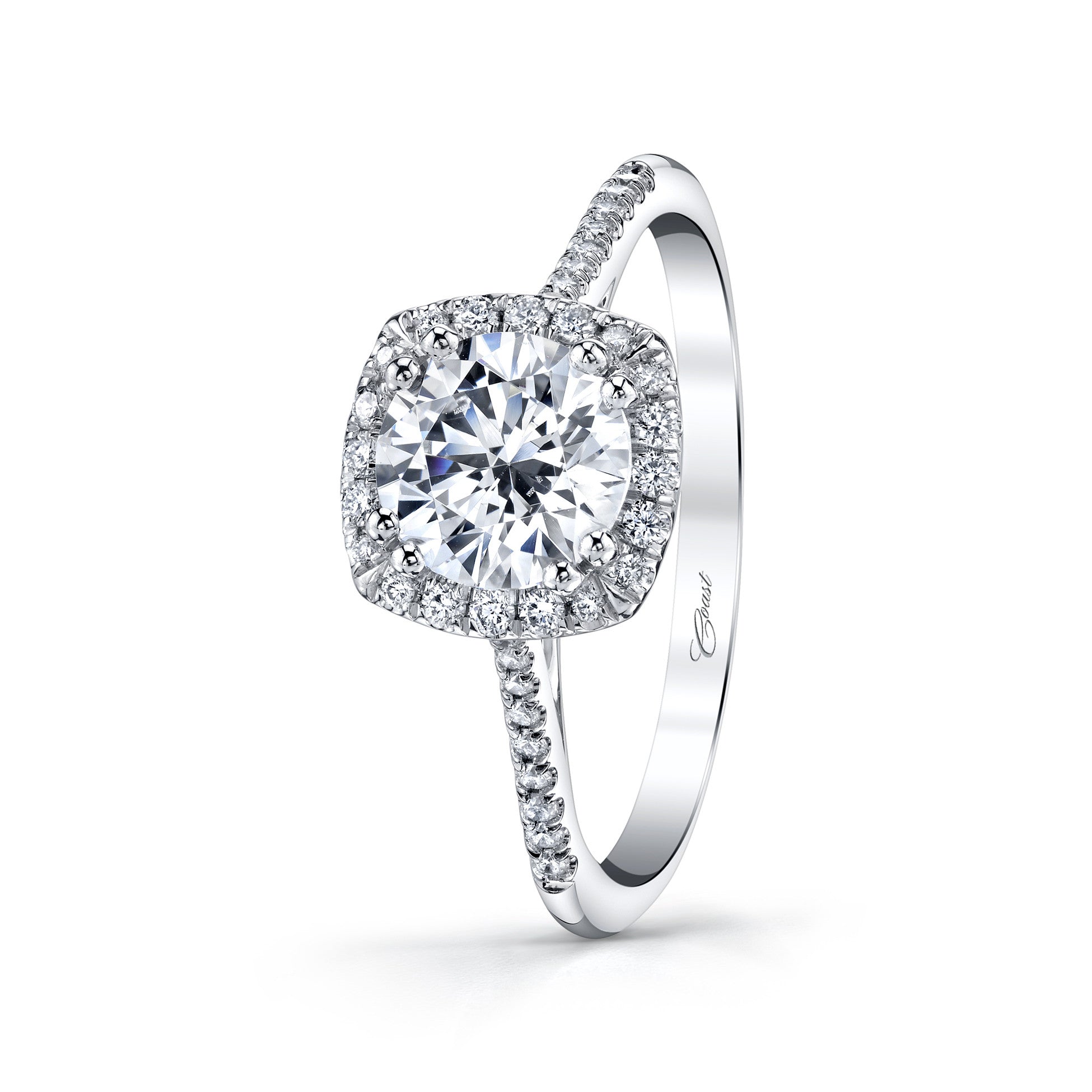 Coast Diamond Halo Engagement Ring