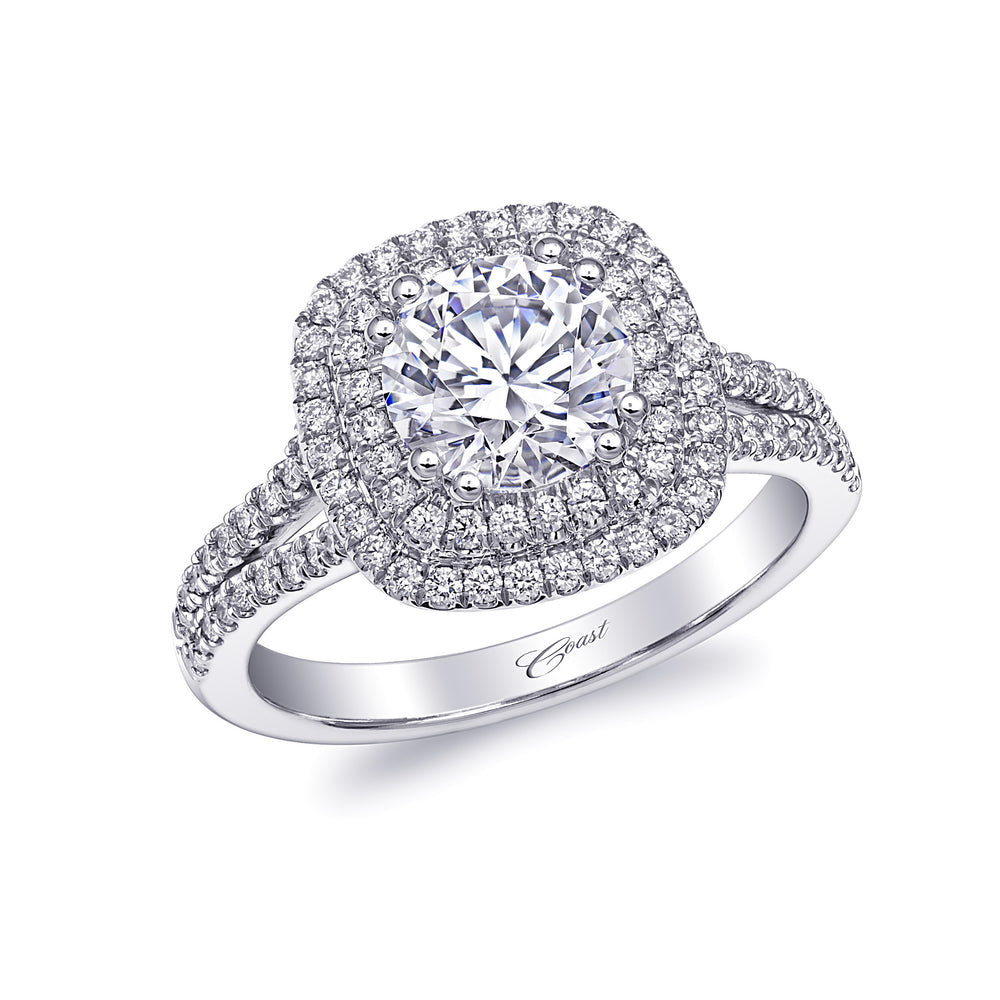 Coast Diamond Double Halo Engagement Ring