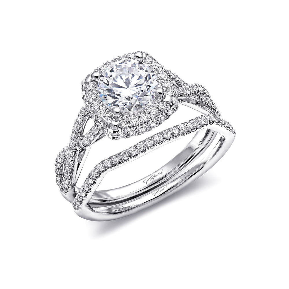 Coast Diamond Twist Engagement Ring