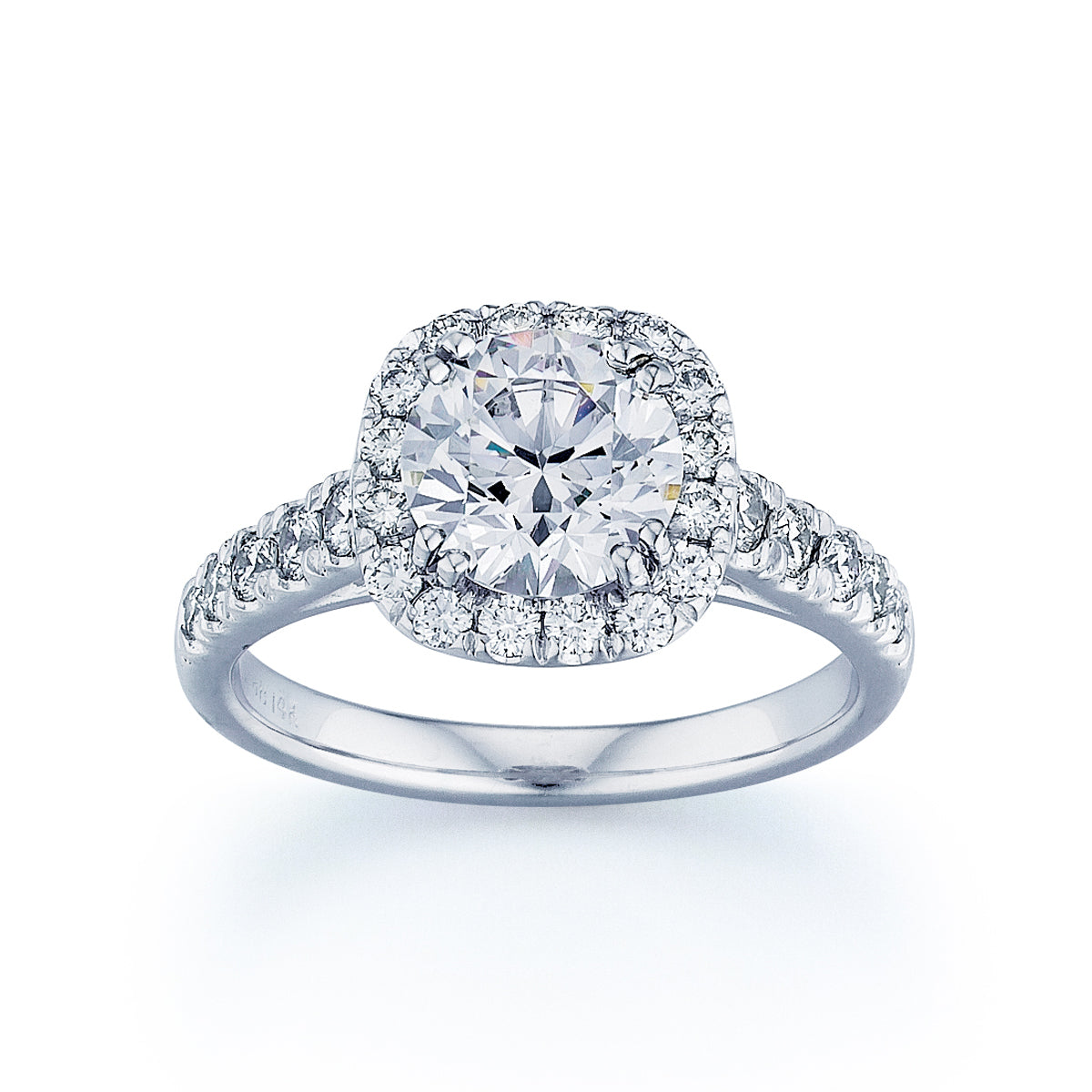 Barmakian Diamond Halo Engagement Ring