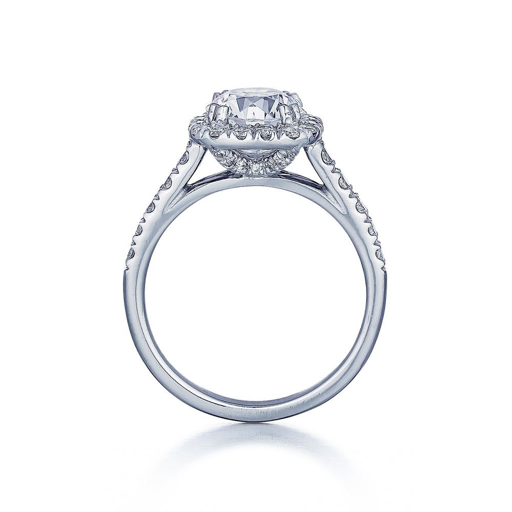 Barmakian Diamond Halo Engagement Ring