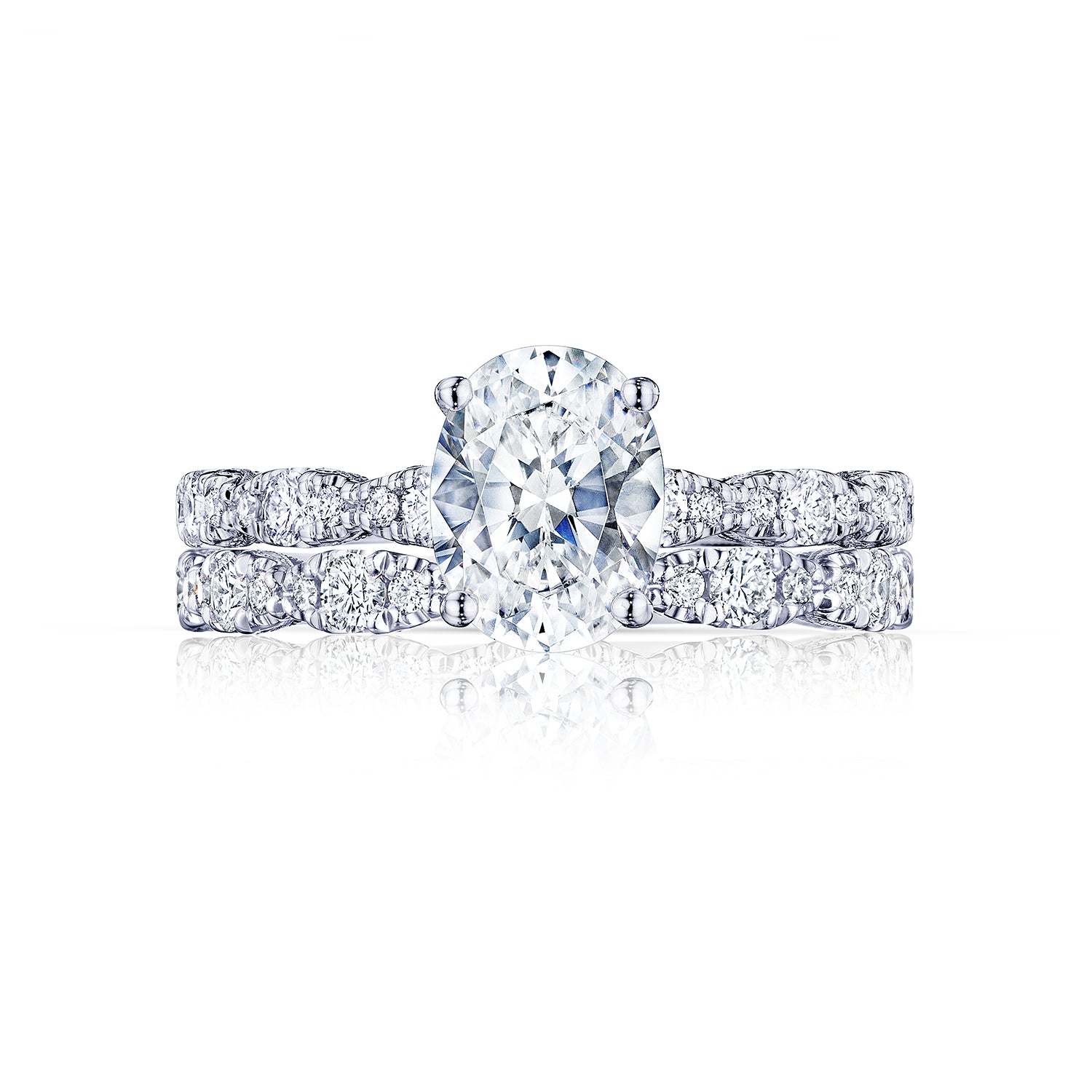 TACORI Oval Petite Crescent Diamond Engagement Ring