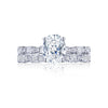 Tacori Oval Petite Crescent Diamond Engagement Ring