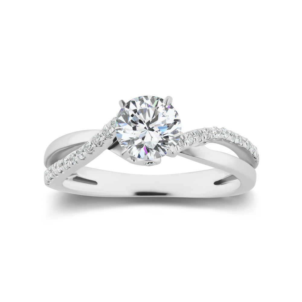 Barmakian Diamond Engagement Ring with Braided Band