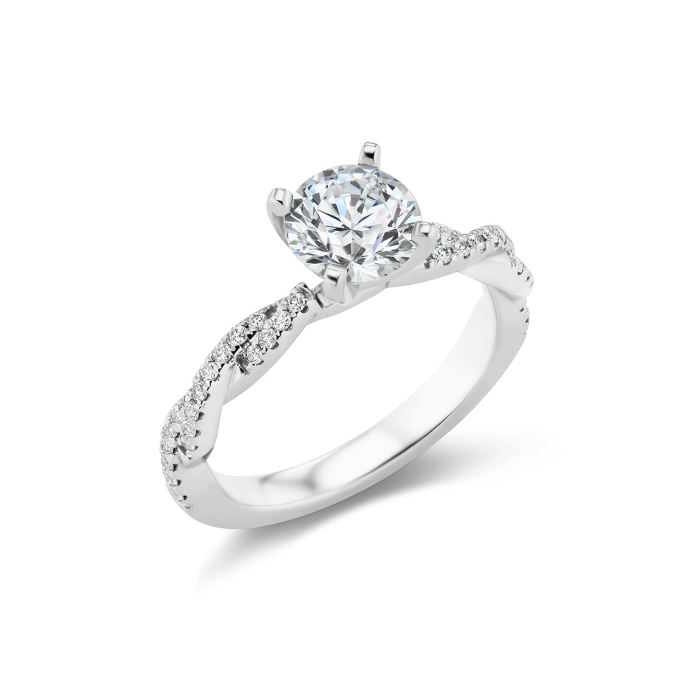 Barmakian Diamond Engagement Ring with Braided Band