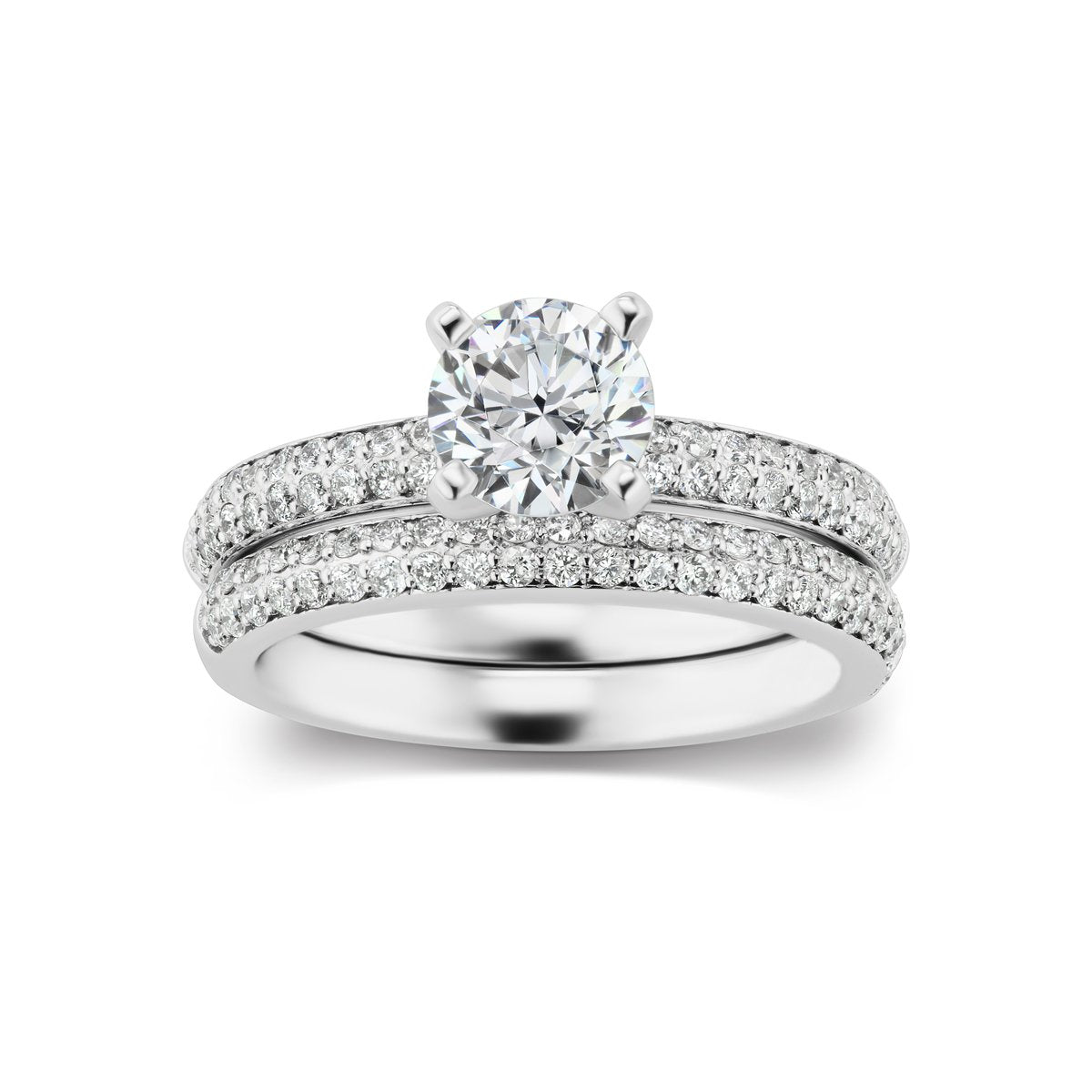Barmakian Pave Diamond Engagement Ring